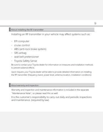toyota allion 2016 2017 2018 2019 2020 2021 owners manual